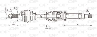 DRS632200 OPEN PARTS Приводной вал