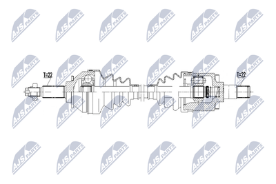 NPWPL137 NTY Приводной вал