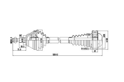 DDS261123 DYNAMATRIX Приводной вал