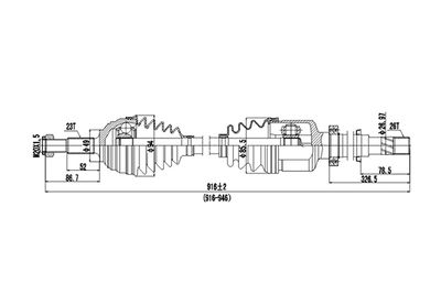 DDS299071 DYNAMATRIX Приводной вал