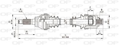 DRS616900 OPEN PARTS Приводной вал