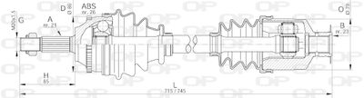 DRS606700 OPEN PARTS Приводной вал