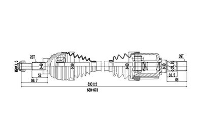 DDS250441 DYNAMATRIX Приводной вал