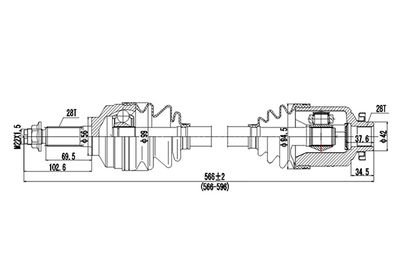 DDS227064 DYNAMATRIX Приводной вал