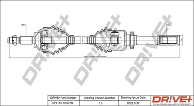 DP2110100750 Dr!ve+ Приводной вал