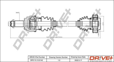 DP2110100140 Dr!ve+ Приводной вал