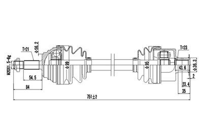 DDS250035 DYNAMATRIX Приводной вал