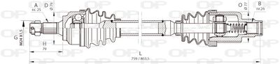 DRS636900 OPEN PARTS Приводной вал