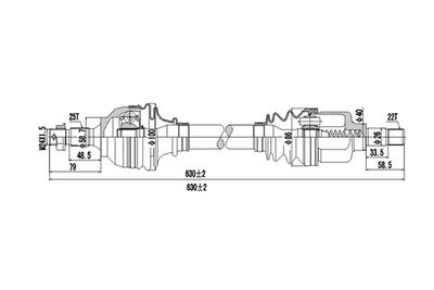 DDS245119 DYNAMATRIX Приводной вал