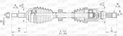 DRS647500 OPEN PARTS Приводной вал