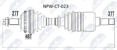 NPWCT023 NTY Приводной вал