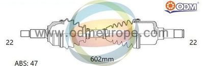 18001651 Multiparts Приводной вал