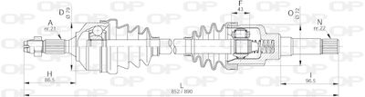 DRS636600 OPEN PARTS Приводной вал