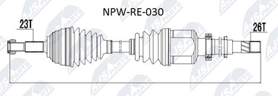 NPWRE030 NTY Приводной вал