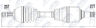 NPWME017 NTY Приводной вал