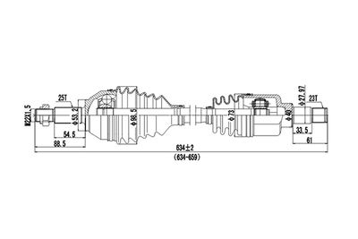 DDS218042 DYNAMATRIX Приводной вал