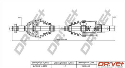 DP2110100200 Dr!ve+ Приводной вал