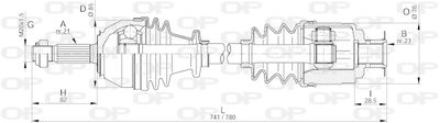 DRS622500 OPEN PARTS Приводной вал