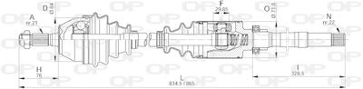 DRS618400 OPEN PARTS Приводной вал