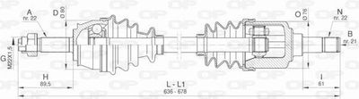 DRS645100 OPEN PARTS Приводной вал