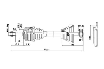 DDS250026 DYNAMATRIX Приводной вал