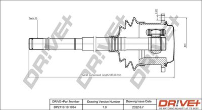 DP2110101034 Dr!ve+ Приводной вал
