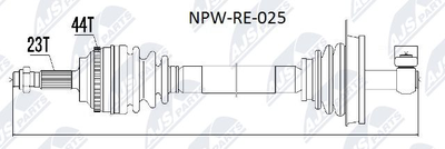 NPWRE025 NTY Приводной вал