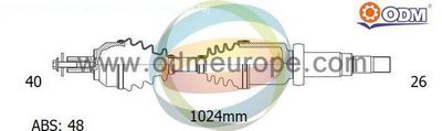 18152151 Multiparts Приводной вал