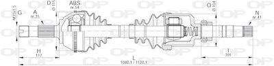 DRS615600 OPEN PARTS Приводной вал