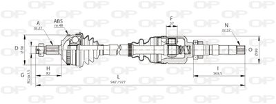 DRS605300 OPEN PARTS Приводной вал