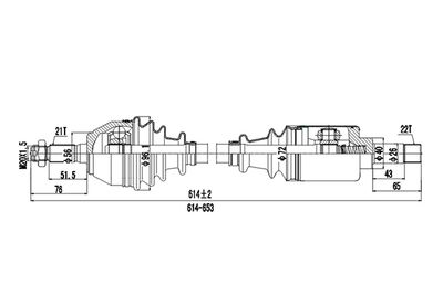 DDS210164 DYNAMATRIX Приводной вал