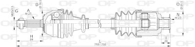 DRS601500 OPEN PARTS Приводной вал