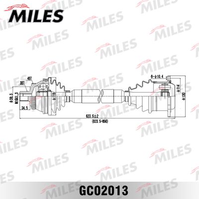 GC02013 MILES Приводной вал