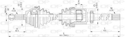 DRS629400 OPEN PARTS Приводной вал