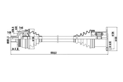 DDS203058 DYNAMATRIX Приводной вал