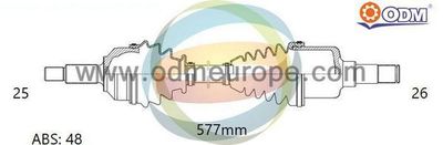 18165232 Multiparts Приводной вал