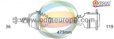 18215490 Multiparts Приводной вал