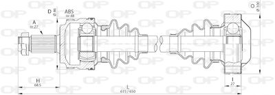 DRS621600 OPEN PARTS Приводной вал