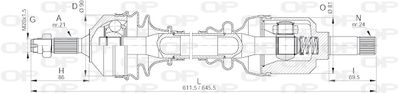 DRS612300 OPEN PARTS Приводной вал