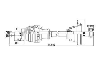 DDS250150 DYNAMATRIX Приводной вал