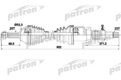 PDS0346 PATRON Приводной вал