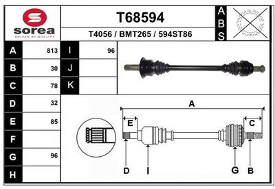 T68594 EAI Приводной вал