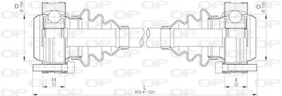 DRS621900 OPEN PARTS Приводной вал