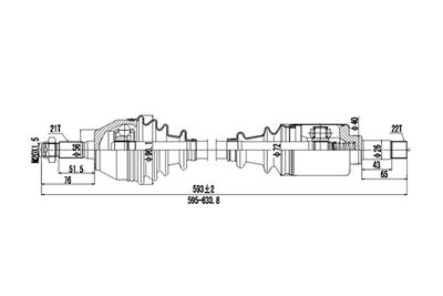 DDS210040 DYNAMATRIX Приводной вал