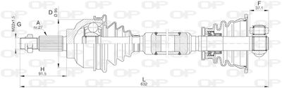 DRS624100 OPEN PARTS Приводной вал