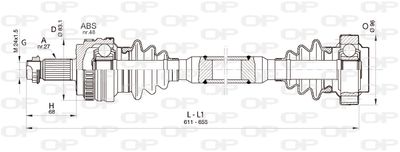 DRS634700 OPEN PARTS Приводной вал