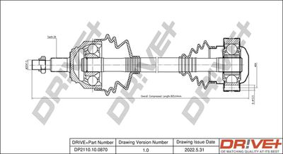 DP2110100870 Dr!ve+ Приводной вал