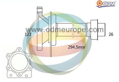 16210190 Multiparts Полуосевой вал, дифференциал