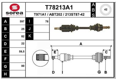 T78213A1 EAI Приводной вал