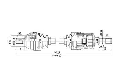 DDS218328 DYNAMATRIX Приводной вал